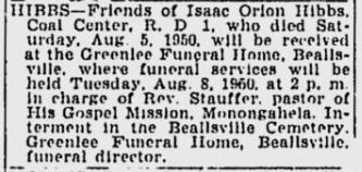 Isaac Orion Hibbs obit